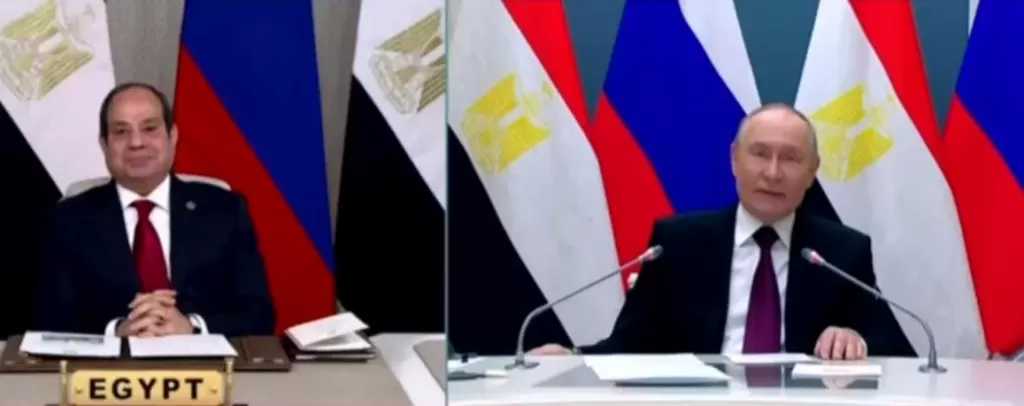بوتين للرئيس السيسي: أثق بأن العلاقات بين بلدينا سوف تزدهر لصالح شعبينا الروسي والمصري