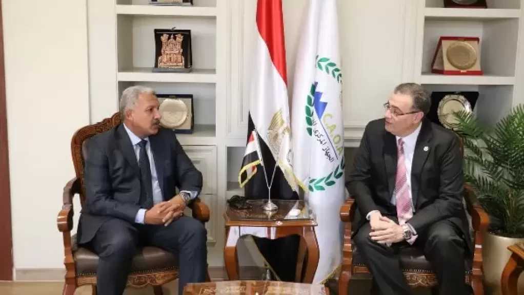 رئيس المركزي للتنظيم والإدارة يستقبل المدير التنفيذي للمركز القومي لإدارة المجال الجوي