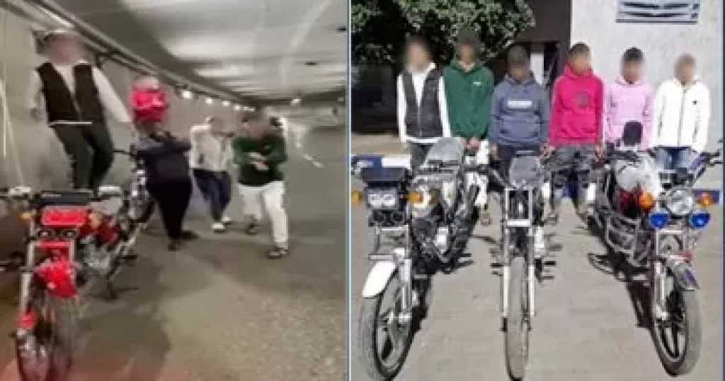 ضبط 6 شباب رقصوا بدراجاتهم داخل نفق بالشرقية