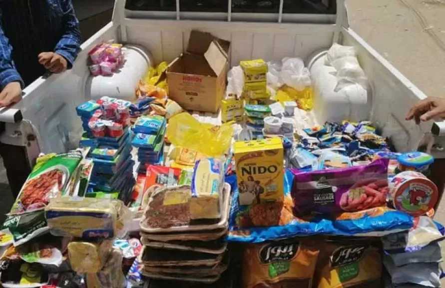 ضبط 1,5 طن سلع غذائية متنوعة غير صالحة للاستهلاك الآدمي بكفر الشيخ