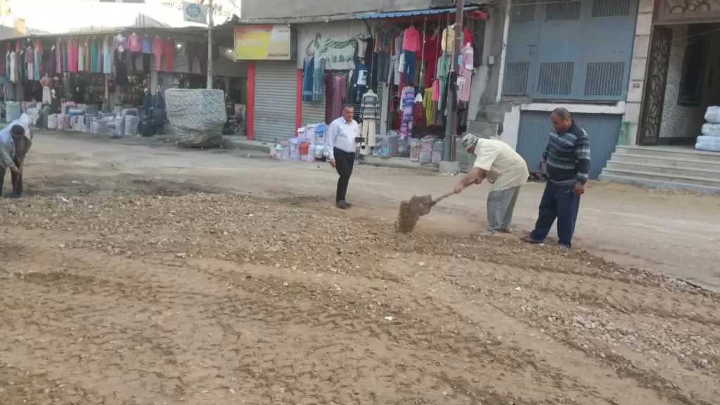 تطوير ورصف شارع ترعة المنصورية في المنصورة بالدقهلية