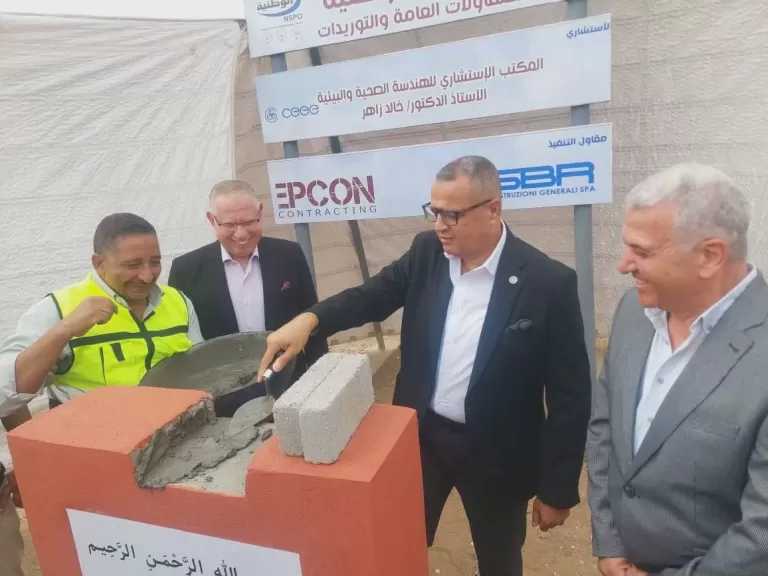 محافظ جنوب سيناء يضع حجر الأساس لتطوير محطة معالجة مياه الصرف الصحي بدهب