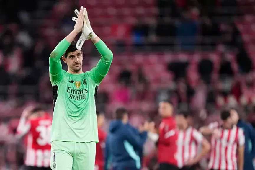 كورتوا: ريال مدريد محظوظ بمبابي