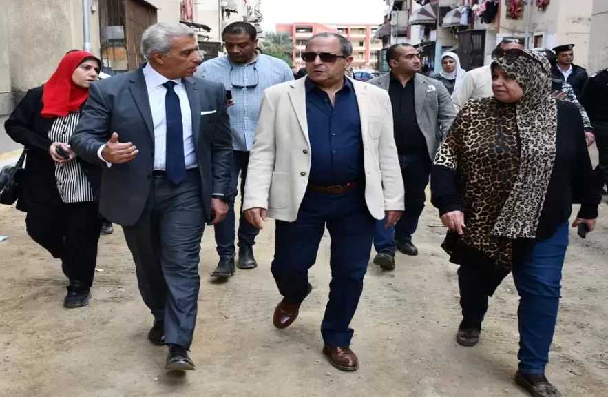 استمرار أعمال تطوير حي الزهور بمحافظة بورسعيد