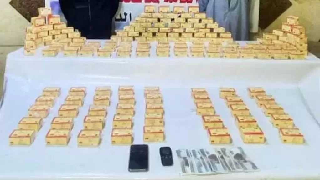 مباحث الصف تضبط شخصين بحوزتهما 33 ألف قرص ترامادول قبل ترويجها