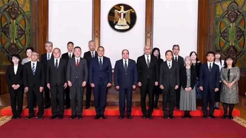 الرئيس السيسي يستقبل مجموعة خبراء التعليم اليابانيين المتواجدين في مصر