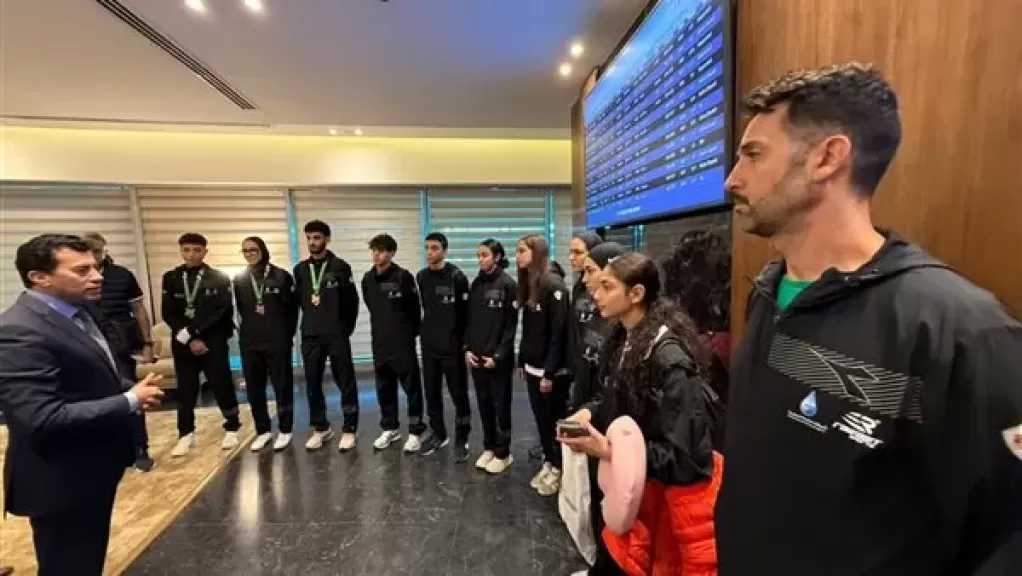 صبحي يستقبل أبطال التايكوندو المصري بعد الإنجاز التاريخي في بطولة العالم بكينيا