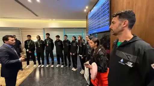 صبحي يستقبل أبطال التايكوندو المصري بعد الإنجاز التاريخي في بطولة العالم بكينيا