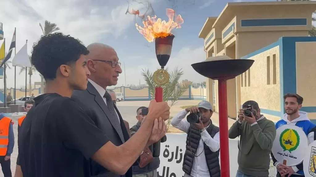 محافظ شمال سيناء يطلق شعلة تصفيات أولمبياد المحافظات الحدودية في نسختها السادسة
