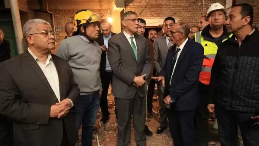 محافظ الجيزة يتفقد موقع حادث التسرب الغازي بعقار سكني في إمبابة