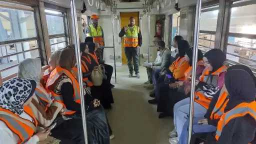 جامعة سوهاج تنظم تدريبا ميدانيا لطلاب تكنولوجيا السكك الحديدية بورش المترو