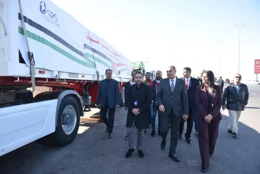 «التموين» تطلق القافلة الـ 15 إلى غزة بالتعاون مع الإغاثة الكاثولوكية