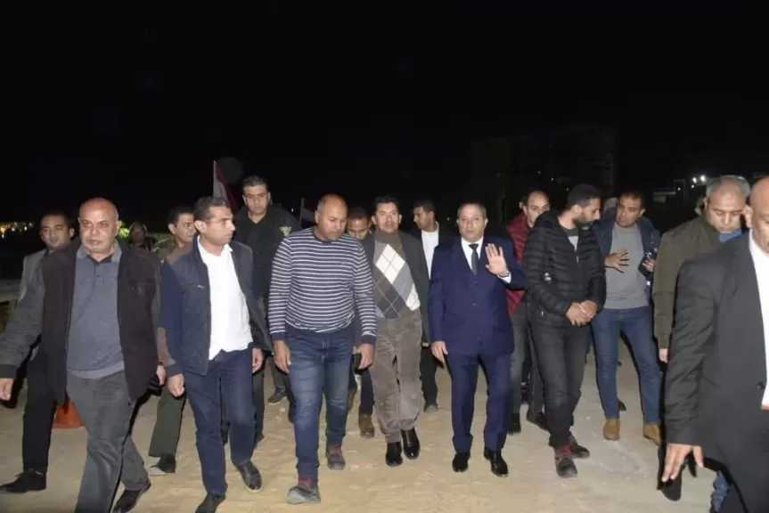 وزير الشباب والرياضة ومحافظ بورسعيد يتفقدان إستاد النادي المصري الجديد