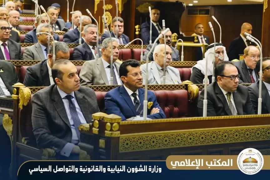 المستشار محمود فوزي يحضر جلسة مناقشة مجلس الشيوخ لتعديلات قانون نقابة المهن الرياضية