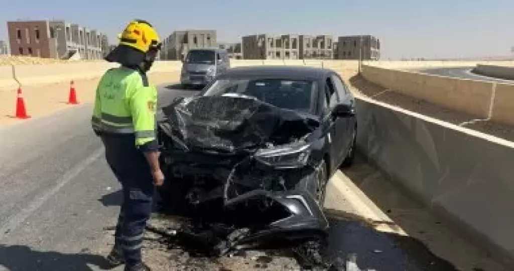 إصابة 5 أشخاص فى تصادم سيارة مع أتوبيس بالمنوفية