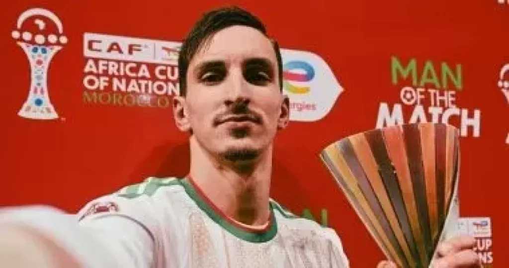 عادل بولبينة يُتوَّج رجل مباراة الجزائر ضد الكونغو بعد هدف الفوز القاتل