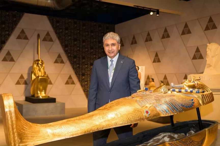 وزير السياحة والآثار يفتتح معرض الملك الشاب توت عنخ آمون بالجناح المصري المُشارك بالمعرض السياحي الدولي FITUR 2026