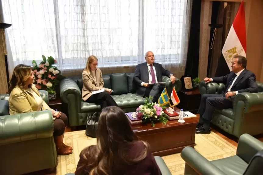 وزير الصحة يستقبل سفير دولة السويد لدى مصر لبحث تعزيز التعاون في القطاع الصحي