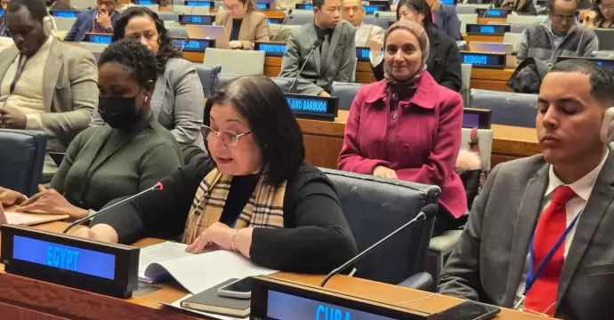 نائبة وزيرة التضامن الاجتماعي تلقي كلمة مصر خلال فعاليات أعمال الدورة الـ 64 للجنة التنمية الاجتماعية بالأمم المتحدة في نيويورك