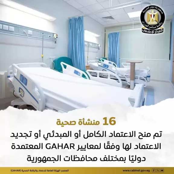 الهيئة العامة للاعتماد والرقابة الصحية: حزمة جديدة من قرارات منح الاعتماد الكامل والاعتماد المبدئي