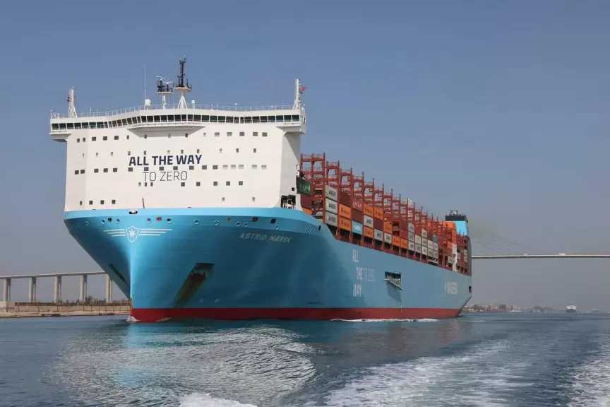قناة السويس تشهد عبور سفينة الحاويات ASTRID MAERSK