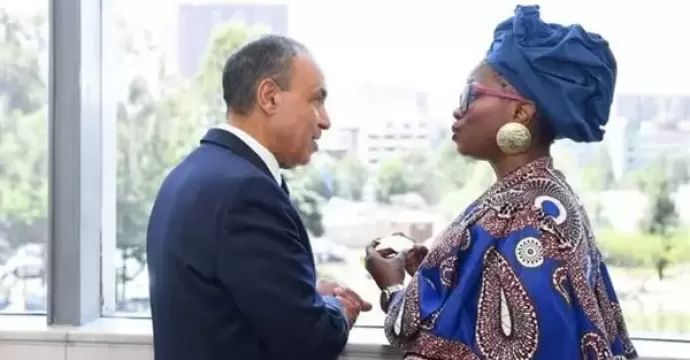 وزير الخارجية يلتقي مفوضة الطاقة والبنية التحتية بالاتحاد الإفريقي