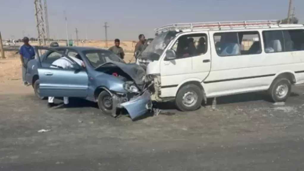 إصابة 5 بينهم طفلان في انقلاب سيارة نصف نقل أمام الجامعة الأهلية بجمصة