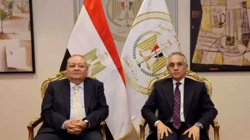 وزير العدل يستقبل رئيس مجلس الدولة لتهنئته بتولي مهام منصبه