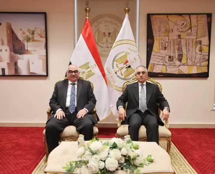 وزير العدل يستقبل رئيس هيئة قضايا الدولة للتهنئة بتوليه مهام منصبه