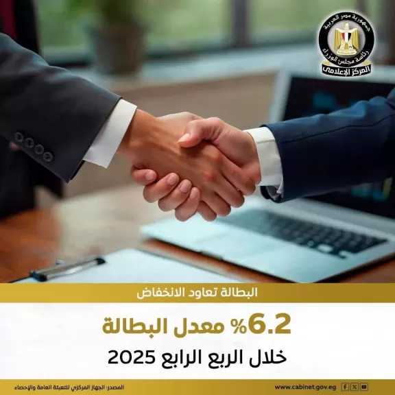 معدل البطالة يسجل 6.2% خلال الربع الرابع من عام 2025