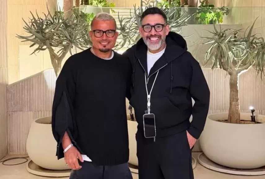 أحدث ظهور للهضبة عمرو دياب والملحن عمرو مصطفى: أخويا وعشرة العمر