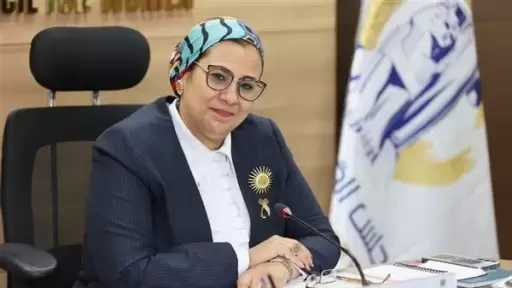 المستشارة أمل عمار تهنئ المستشار محمود حلمي الشريف لتوليه منصب وزير العدل