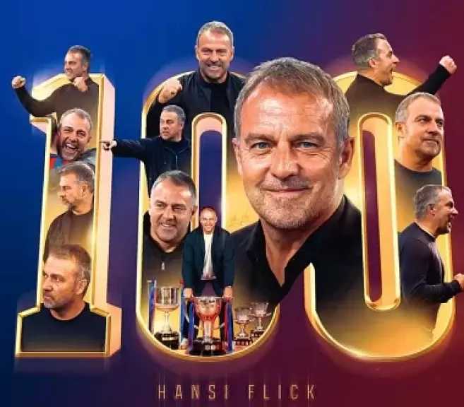 فليك يستعد لمباراته رقم 100 مع برشلونة