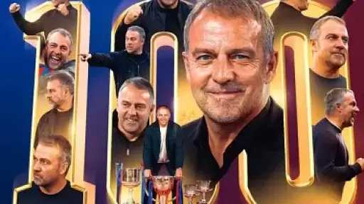 فليك يستعد لمباراته رقم 100 مع برشلونة