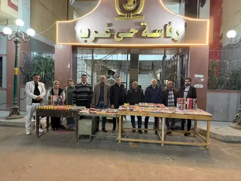 ضبط ومصادرة 30 ألف قطعة ألعاب نارية خلال حملة بحي غرب سوهاج
