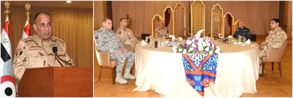 وزير الدفاع يلتقي مقاتلي القوات البحرية والمنطقة الشمالية العسكرية ويشاركهم وجبة الإفطار