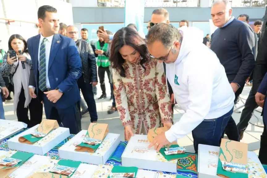 وزيرة التضامن الاجتماعي تتفقد مائدة الإفطار الجماعي لمؤسسة «مصر الخير» لـ1500 صائم