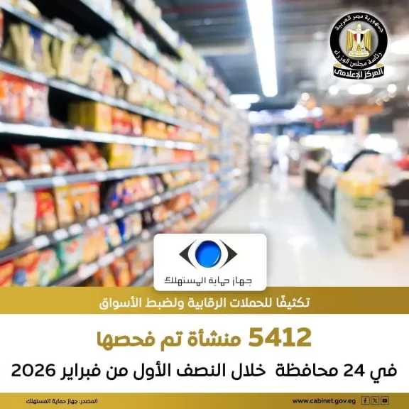 جهاز حماية المستهلك يضبط 1273 مخالفة متنوعة في حملته للرقابة على الأسواق