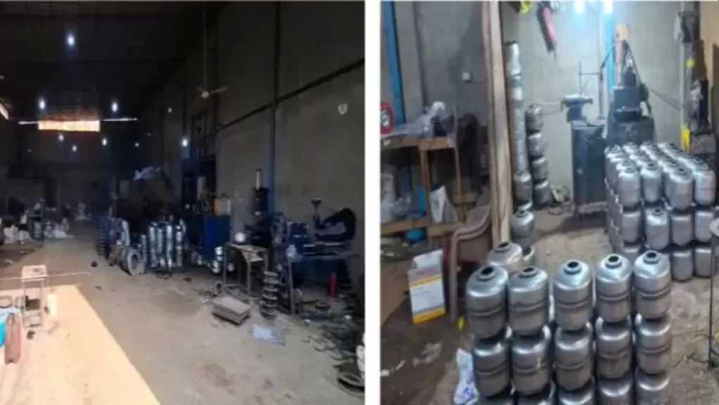 الأمن يداهم مصنع لإنتاج بالونات المواتير المغشوشة في المرج