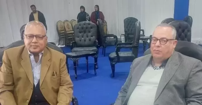 وزير الري السابق يدلي بصوته في انتخابات نقابة المهندسين بلجان القاهرة