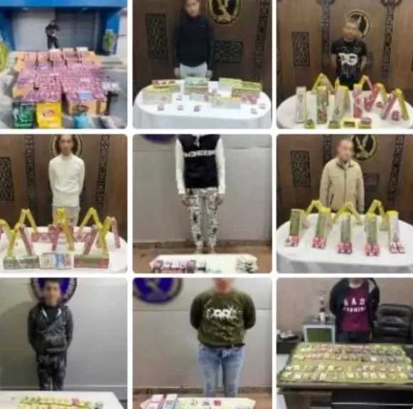 ضبط 800 ألف قطعة ألعاب نارية خلال حملات أمنية بالمحافظات