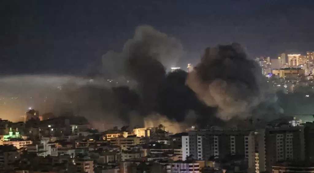 غارة إسرائيلية عنيفة تستهدف الضاحية الجنوبية لبيروت
