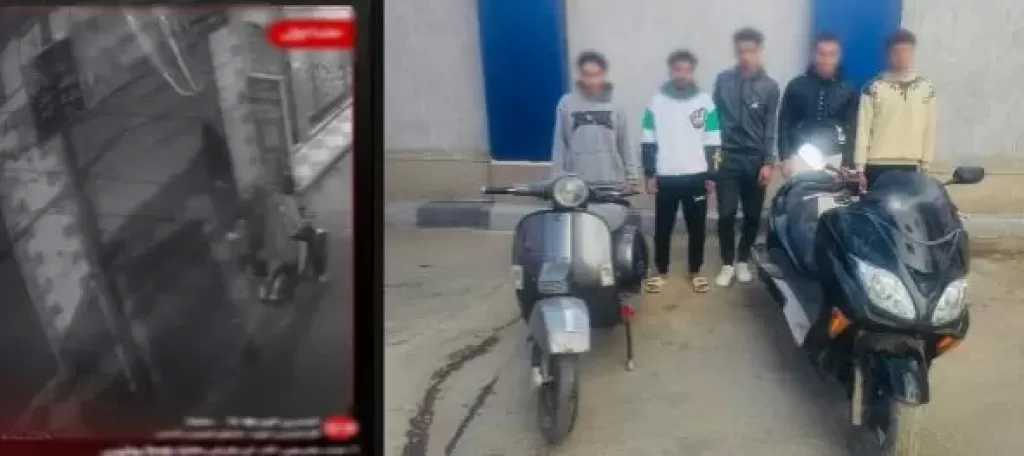 سقوط 5 أشخاص أشعلوا النيران في محل بالمحلة