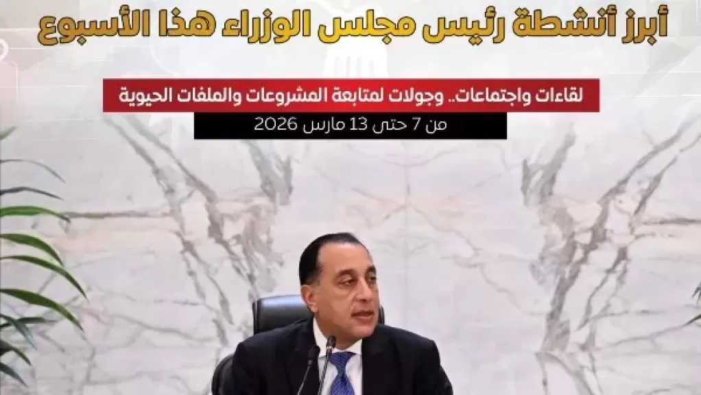 المركز الإعلامي لمجلس الوزراء يستعرض أبرز أنشطة رئيس الوزراء هذا الأسبوع