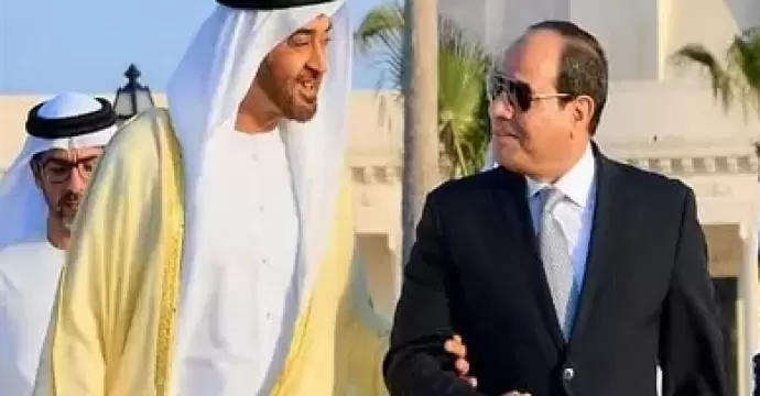 الرئيس السيسي يلتقي بن زايد في الإمارات ويجدد إدانته للاعتداءات الإيرانية