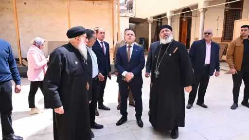 محافظ الغربية يتفقد مسار العائلة المقدسة وكنيسة العذراء الأثرية بسمنود