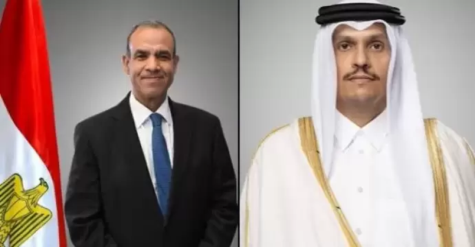 وزيرا خارجية مصر وقطر يستعرضان تطورات التصعيد العسكري بالمنطقة