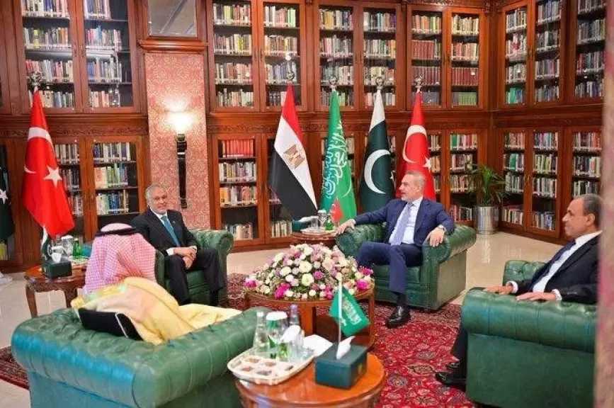 وزير الخارجية يشارك في الاجتماع الرباعي مع وزراء خارجية باكستان وتركيا والسعودية لبحث مستجدات الأوضاع الإقليمية وجهود خفض التصعيد