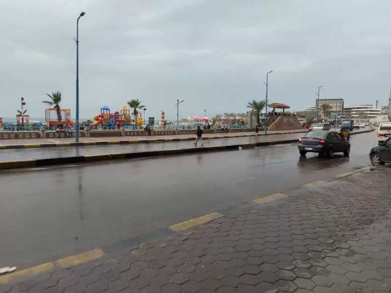 سقوط أمطار على مناطق متفرقة بالمنوفية وسط حالة من عدم استقرار الأحوال الجوية