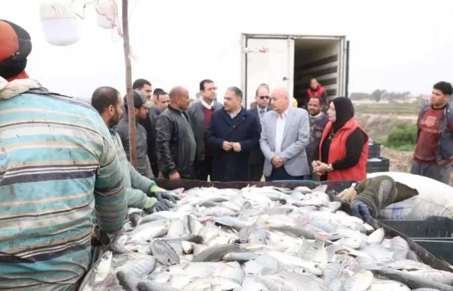 افتتاح موسم صيد الأسماك في مزرعة العباسة بالشرقية